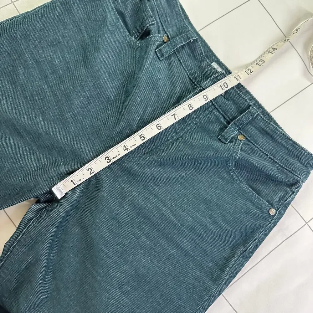 Carve Designs Skyler Pants Womens 6 Green Teal Skinny Corduroy Organic Cotton - Picture 10 of 13